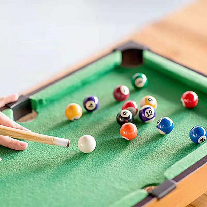 Pool Set Billiard Table With Balls & Sticks Family Game Portable Pool Table