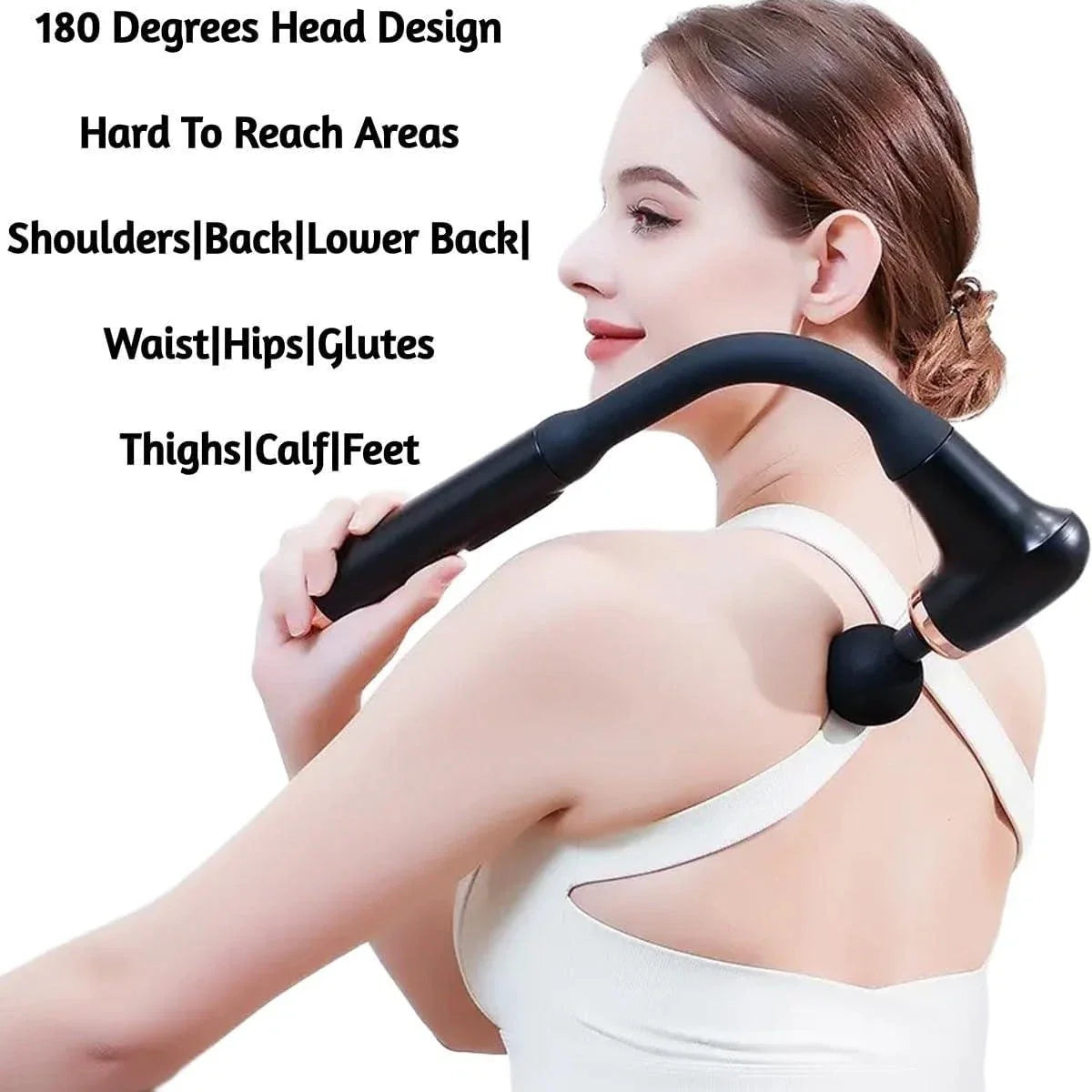 Deep Tissue Massager Gun, Hard to Reach Areas Back, Shoulders, Feet, Neck, Waist