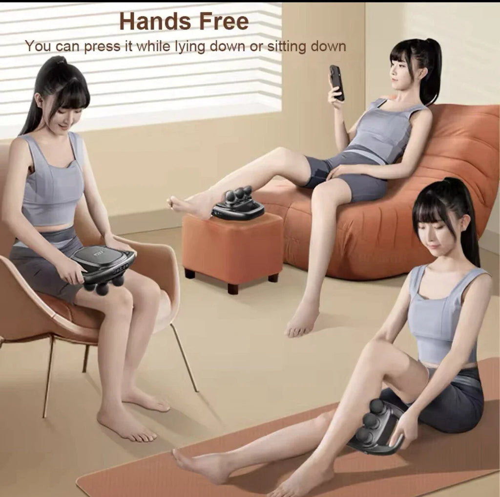 Fascia Gun Muscle Massager Gun Back Waist Shoulder Legs Massage Machine Six-head