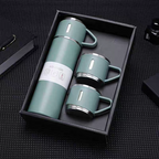 M_Steel Vacuum Flask Set Cups Combo