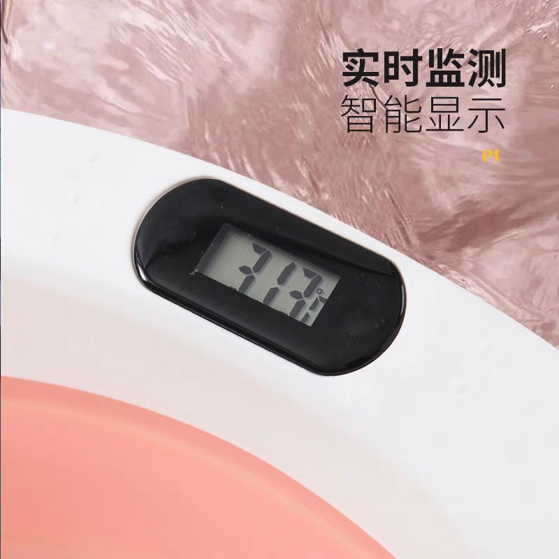 Baby Bath Tub foldable increase thickening with thermometer temperature
