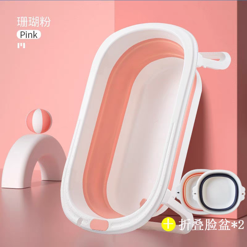 Baby Bath Tub foldable increase thickening with thermometer temperature