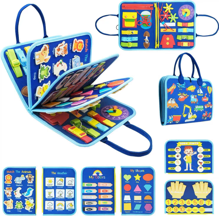 Busy Board Montessori Toys for Sensory Toy Preschool Learning