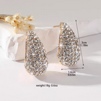 Silver Round Crystals Earrings
