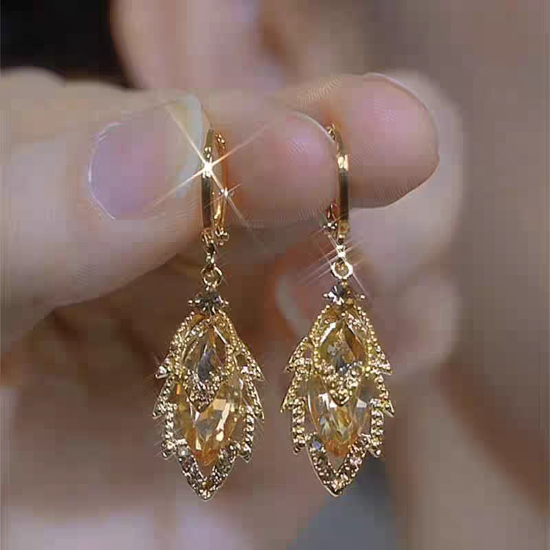 Golden Diamond Earrings