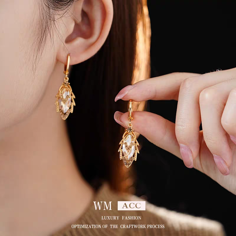Golden Diamond Earrings