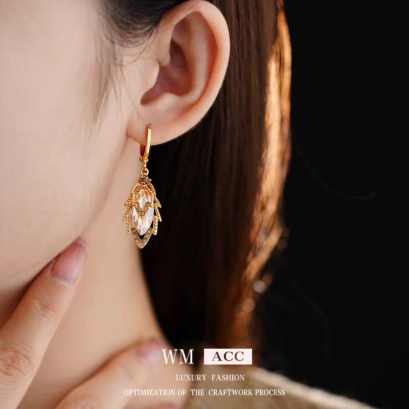 Golden Diamond Earrings