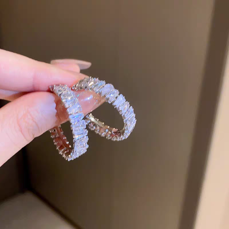 Round Crystal Mesh Earrings