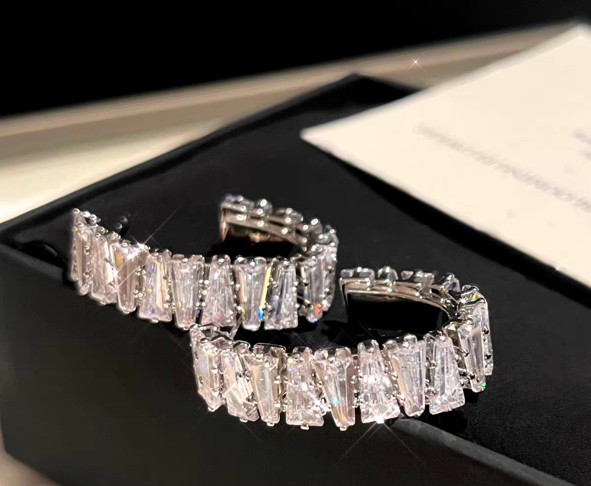 Round Crystal Mesh Earrings