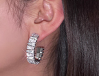 Round Crystal Mesh Earrings