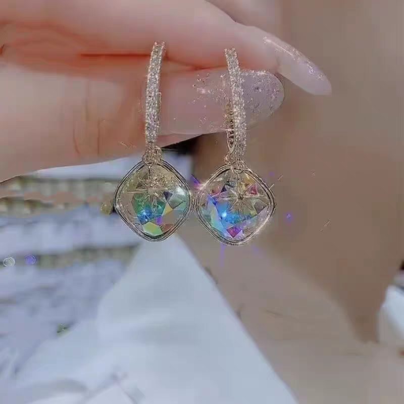 Multishade Crystals Earrings