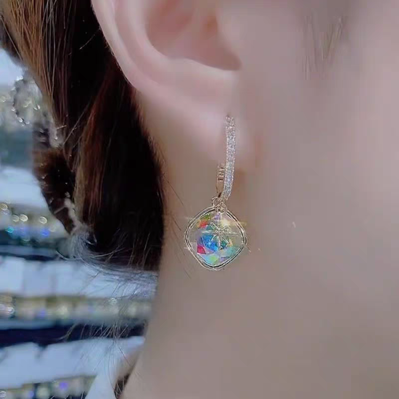 Multishade Crystals Earrings