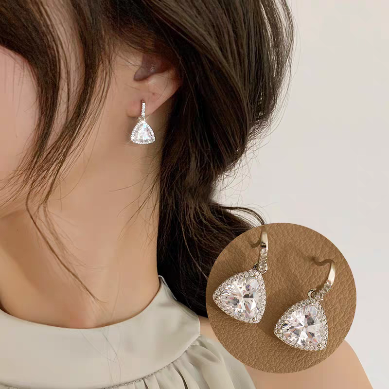 Premium Original Triangular Crystal Earrings