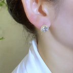 Premium Flower Crystal Earrings Tops