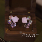 Premium Pink Crystals Earrings