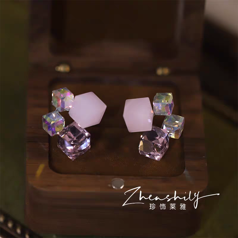 Premium Pink Crystals Earrings