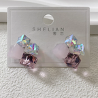 Premium Pink Crystals Earrings