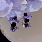 Elegant Purple Charm Earrings