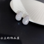 Platinum Glowing crystal Earrings