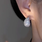 Platinum Glowing crystal Earrings