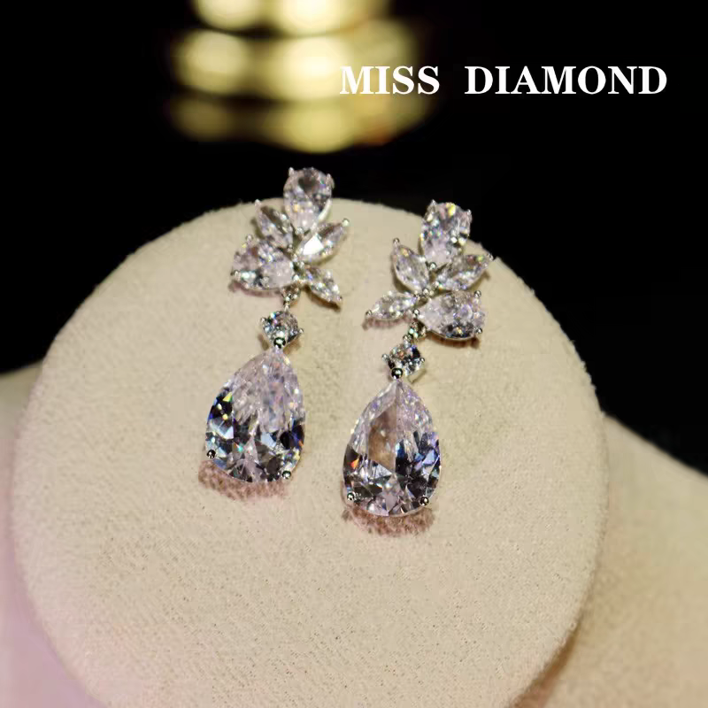 Crystal Flower Patel Earrings