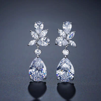 Crystal Flower Patel Earrings