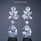 Crystal Flower Patel Earrings