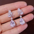 Crystal Flower Patel Earrings
