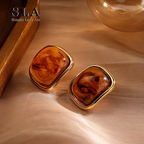 Coffee Stone Earrings