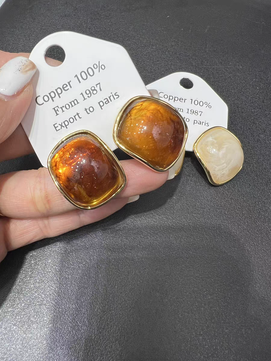 Coffee Stone Earrings