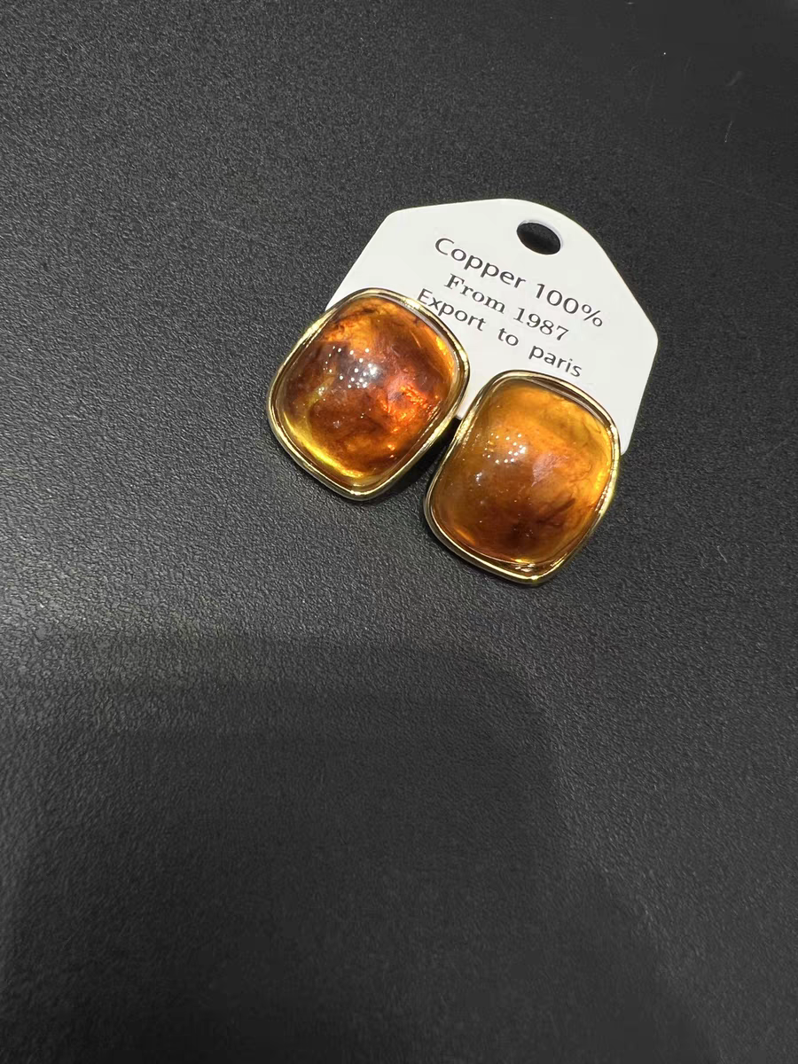 Coffee Stone Earrings