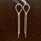 Premium Shinny Hanging Crystals Earrings