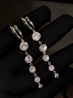 Diamond Crystals Chain Earrings