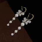 Butterfly With Pearls Earrings