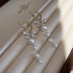 Butterfly With Pearls Earrings