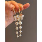 Butterfly With Pearls Earrings