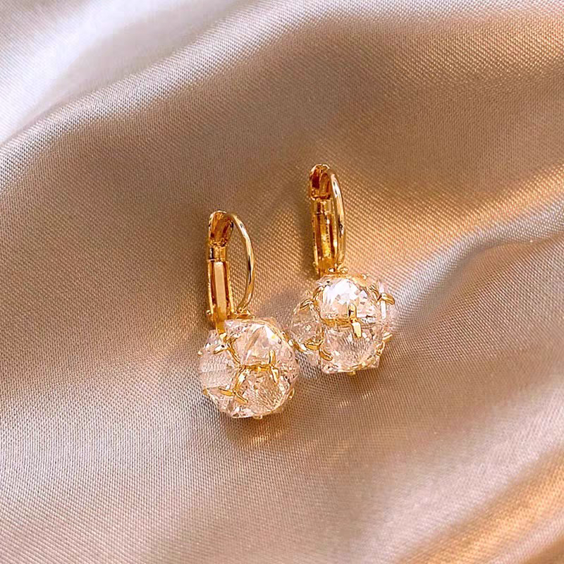 Cute Crystal Ball Earrings