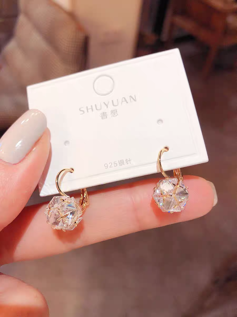 Cute Crystal Ball Earrings