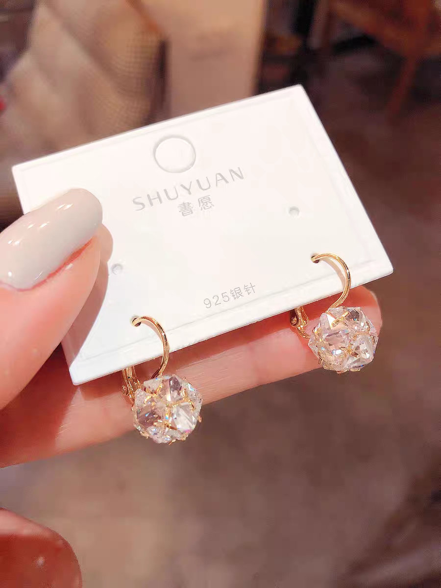 Cute Crystal Ball Earrings