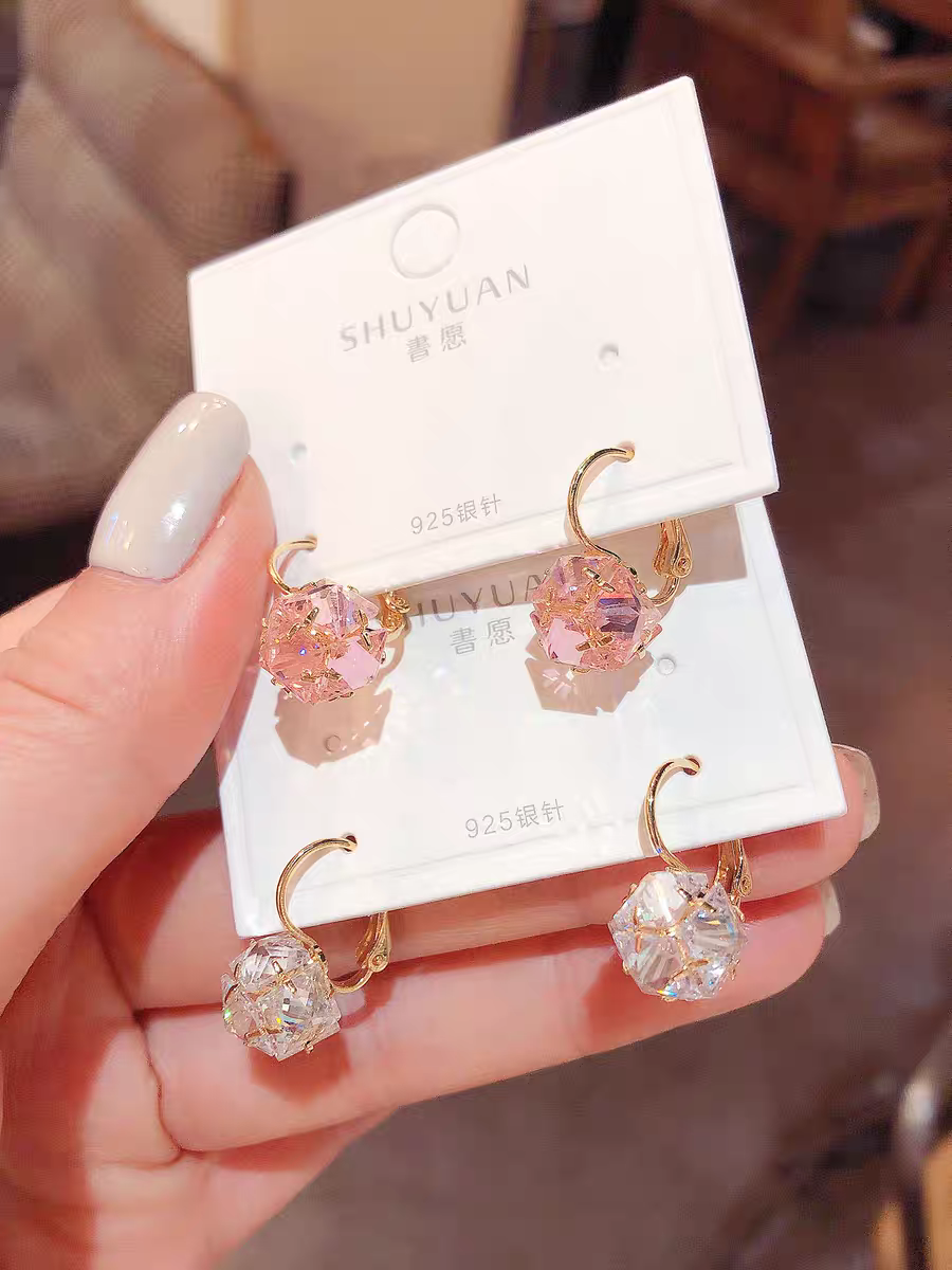 Cute Crystal Ball Earrings