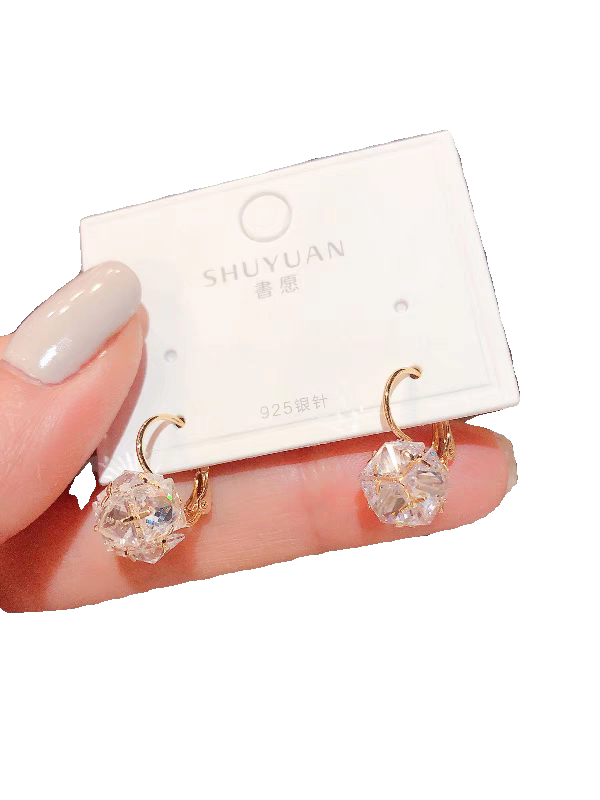 Cute Crystal Ball Earrings