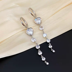 Premium Heart Bleeding Crystals Earrings