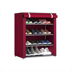 Shoe Rack 4 layer Dustproof Cabinet Home Standing Holder Shoes Organizer Space-Saving Stand
