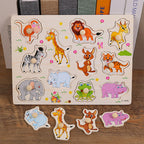 Wooden Digital Alphabet Hand-Grasping Puzzle