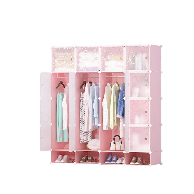 Plastic Wardrobe Closet Set, Self Assemble, Demountable Bedroom Set, Large, Sale